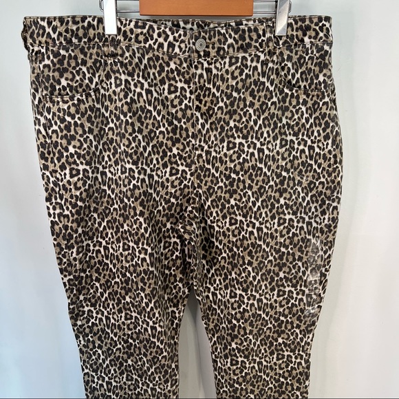 AE American Eagle Outfitters Leopard Print Jeans High Rise Jegging Plus Size 24 - Picture 7 of 11
